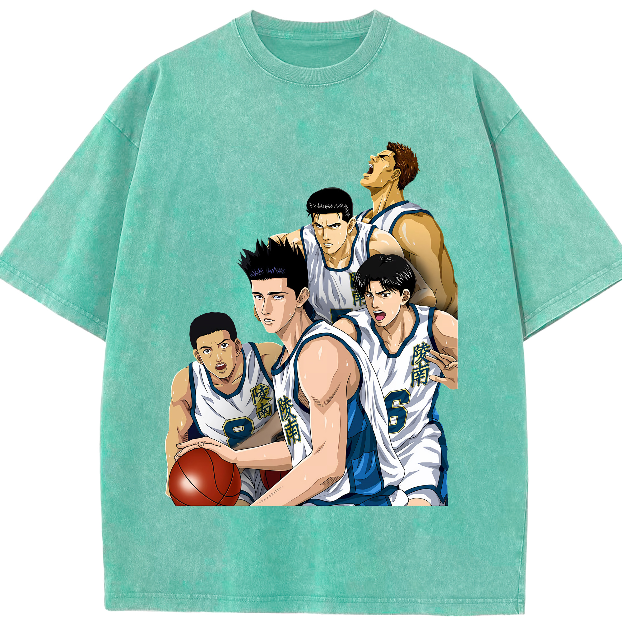 （画像用） SLAM DUNK／スラムダンク 綿100% ヴィンテージ風 半袖Tシャツ（フロントプリント）